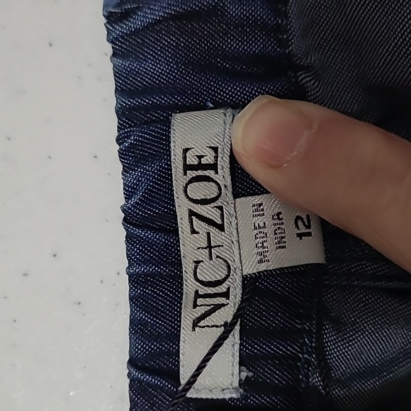 NWT NIC+ZOE Blue Polka Dot Pullon Pants size 12 - Picture 5 of 11